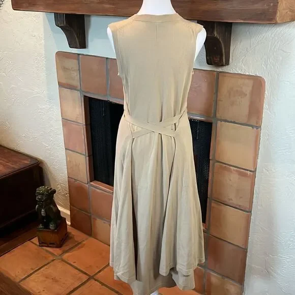 JOSEPH Calico Knit April Midi Belted Dress, size L